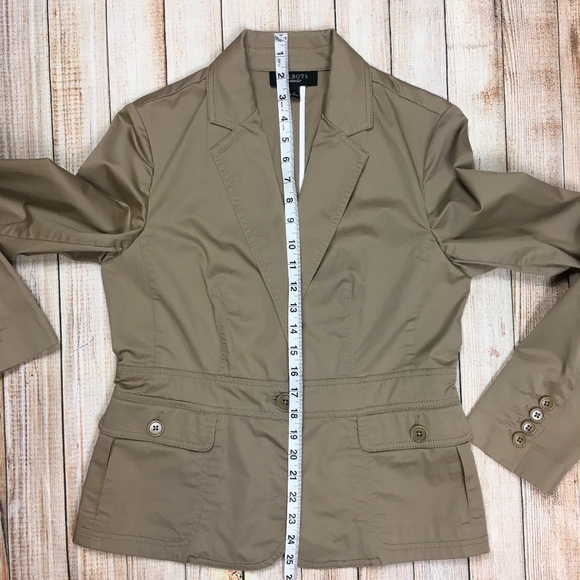 Talbots safari blazer in tan - Picture 5 of 7